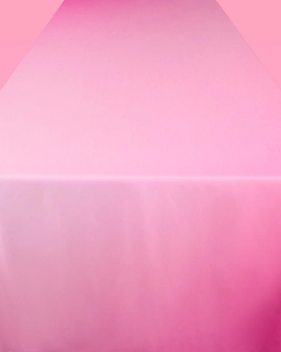 Pink tablecloth solid color rectangular for birthday theme from Parte Haus party supply store in Bethesda Maryland