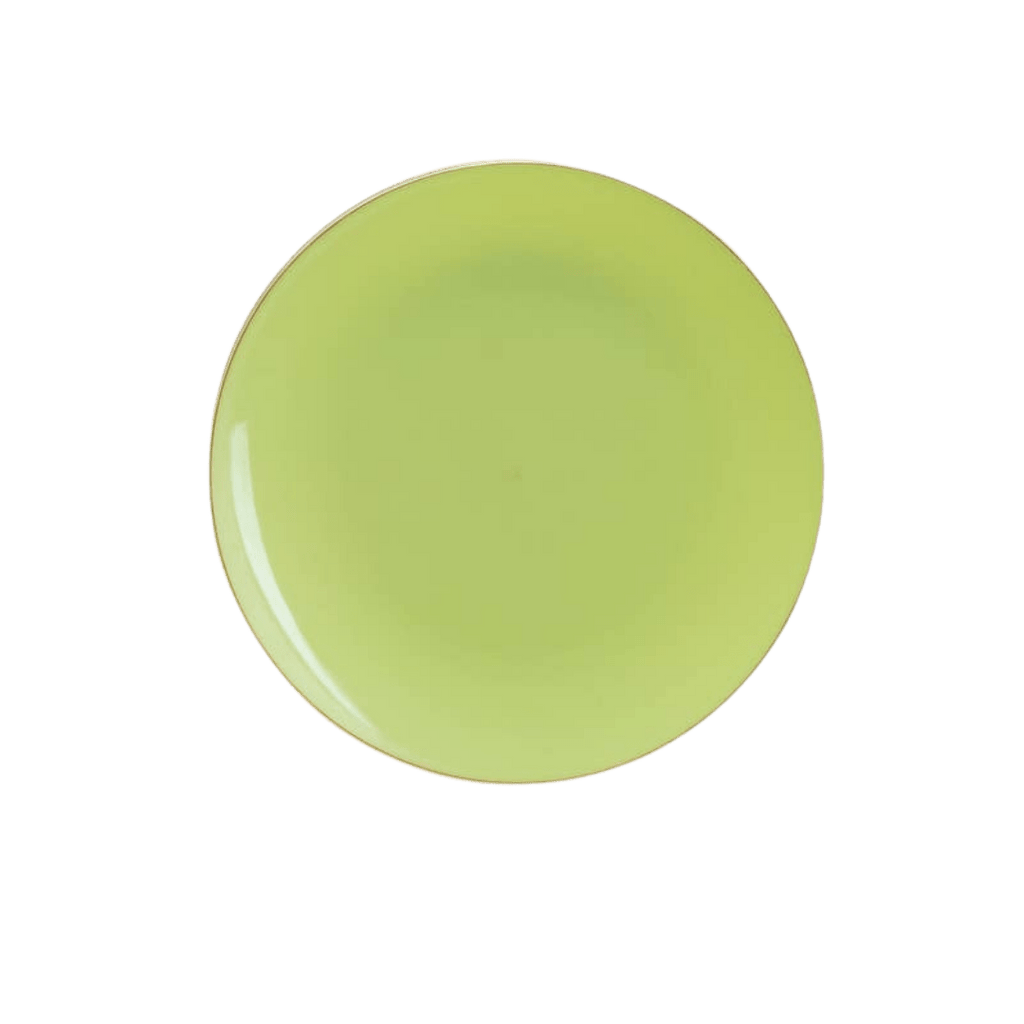 light green plate plain design for celebration from Parte Haus party supply store in Bethesda Maryland