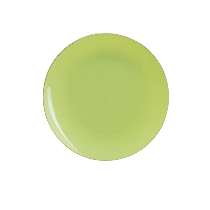 Lime and Gold Plastic Plates - 2 Sizes