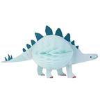 Light blue dinosaur honeycomb decoration for kids birthday from Parte Haus party supply store in Bethesda MD.