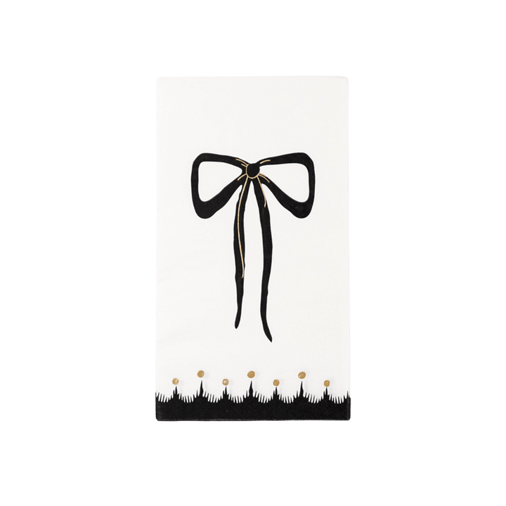White & Black Elegant Halloween Guest Napkins
