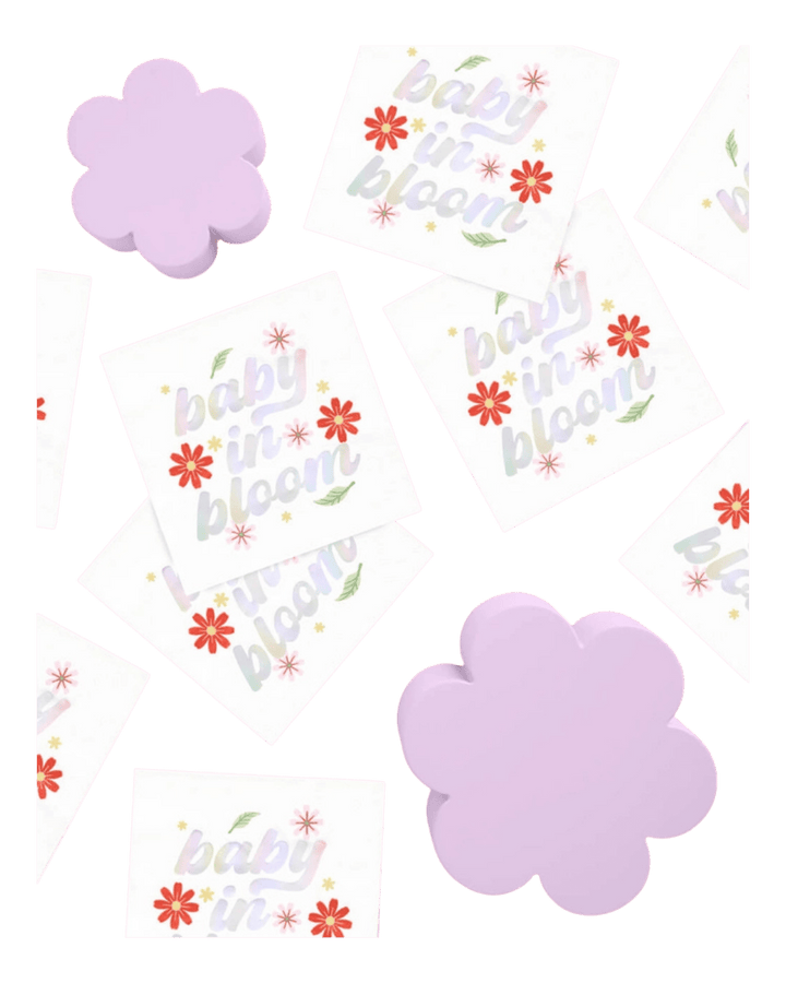 Iridescent "baby in bloom" Cocktail Napkins