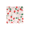 Pink strawberry floral napkin with scalloped edge spring picnic from Parte Haus party supply store in Bethesda Maryland