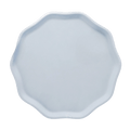 Light blue scalloped plate elegant dinnerware for celebrations from Parte Haus party supply store in Bethesda Maryland