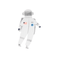 white astronaut shaped napkin space birthday party theme from Parte Haus party supply store in Bethesda Maryland