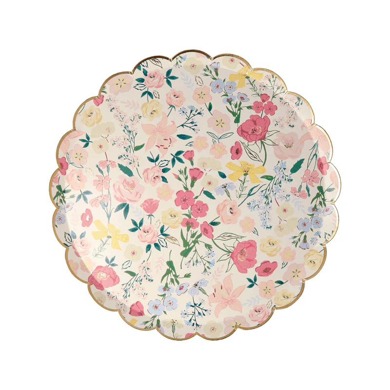 Floral English Garden Appetizer Plates
