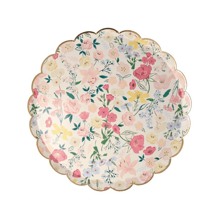 Floral English Garden Appetizer Plates