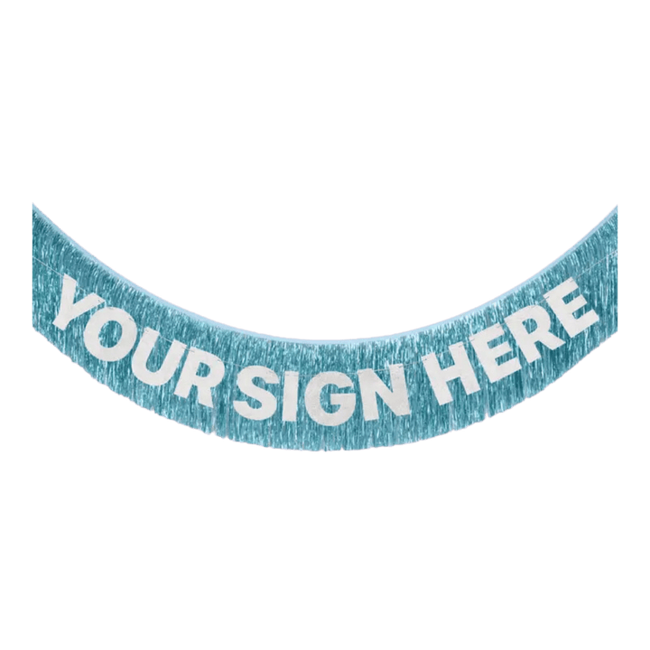 Blue Fringe Foil Banner