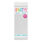 White tissue paper pack with rainbow text classic event look from Parte Haus party supply store in Bethesda Maryland