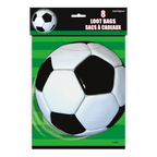 black and white soccer loot bags with soccer ball design for sports birthday from Parte Haus party supply store in Bethesda MD
