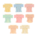 Pastel color bow cups set with large bows birthday theme from Parte Haus party supply store in Bethesda MD