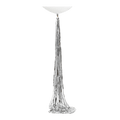Silver fringe centerpiece metallic tinsel decoration for celebration from Parte Haus party supply store in Bethesda Maryland