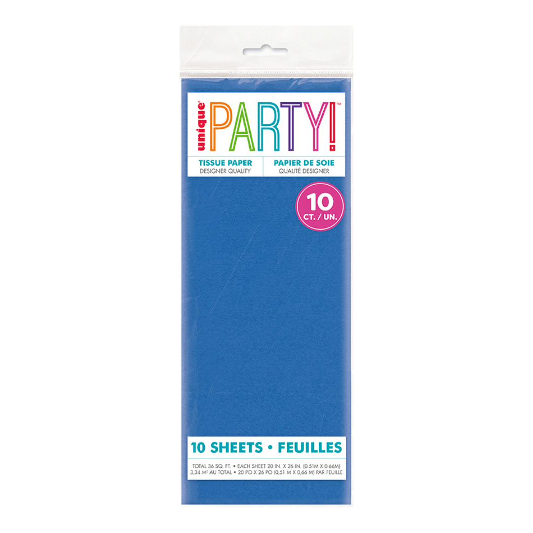 Blue tissue paper pack party tissue paper for birthday from Parte Haus party supply store in Bethesda MD