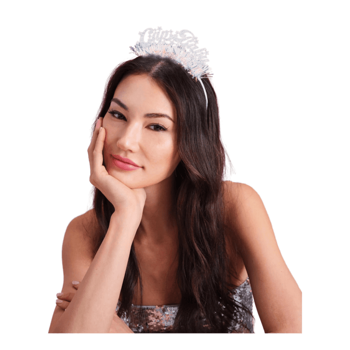 Iridescent "Cap Baby" Glitter Fringe Headband