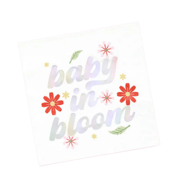Iridescent "baby in bloom" Cocktail Napkins
