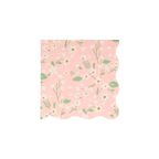 Pink floral napkin with scalloped edge spring theme from Parte Haus party supply store in Bethesda Maryland