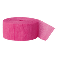 Pink crepe paper streamer roll for birthday decoration from Parte Haus party supply store in Bethesda Maryland