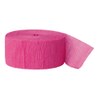 Pink crepe paper streamer roll for birthday decoration from Parte Haus party supply store in Bethesda Maryland