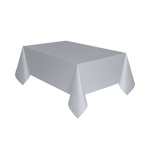 White rectangular tablecloth classic solid color decoration for celebration from Parte Haus party supply store in Bethesda MD