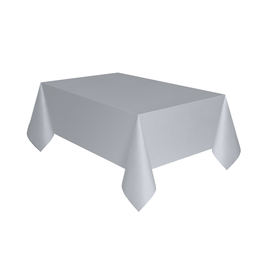 White rectangular tablecloth classic solid color decoration for celebration from Parte Haus party supply store in Bethesda MD