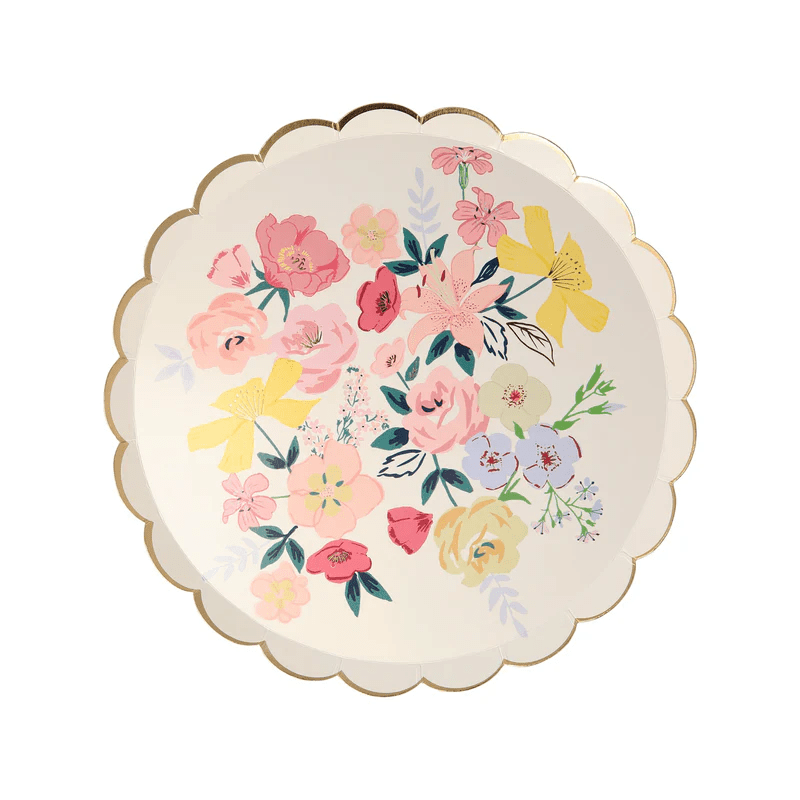 Floral English Garden Appetizer Plates