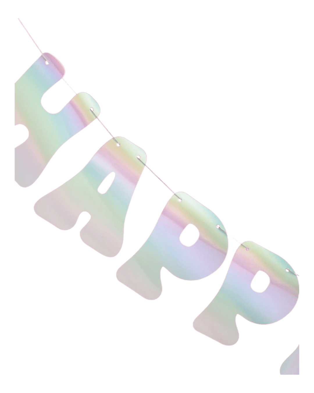 Iridescent Metallic "Happy Birthday" Foil Banner