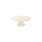 Ivory cake stand with scalloped edge for birthday theme from Parte Haus party supply store in Bethesda MD.