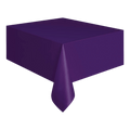 Purple table cover rectangular plain for birthday from Parte Haus party supply store in Bethesda Maryland