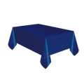 Navy blue rectangular table cover solid color for birthday from Parte Haus party supply store in Bethesda Maryland