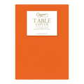 Orange table cover solid color rectangular from Parte Haus party supply store in Bethesda Maryland