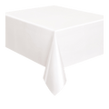 White table cover with smooth drape for any occasion from Parte Haus party supply store in Bethesda MD.