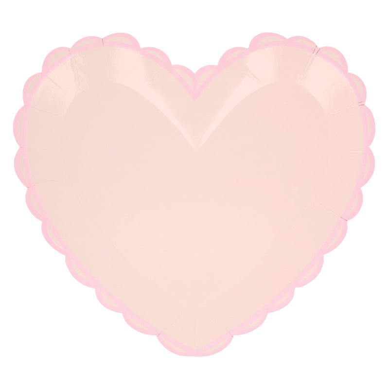Pink heart shaped balloon with scalloped edge for romantic occasions from Parte Haus party supply store in Bethesda MD.