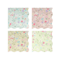 Pastel floral napkins with scalloped edges spring garden theme from Parte Haus party supply store in Bethesda, MD.