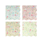 Pastel floral napkins with scalloped edges spring garden theme from Parte Haus party supply store in Bethesda, MD.