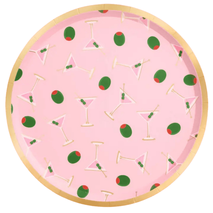 Pink Martini Birthday or Bachelorette Large Dinner Plates