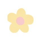 Yellow flower-shaped placemat with pink center for birthday theme from Parte Haus party supply store in Bethesda Maryland