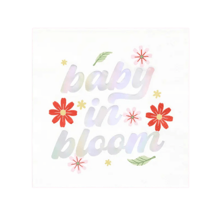 Iridescent "baby in bloom" Cocktail Napkins