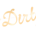Gold custom banner with cursive script for birthday milestone from Parte Haus party supply store in Bethesda MD