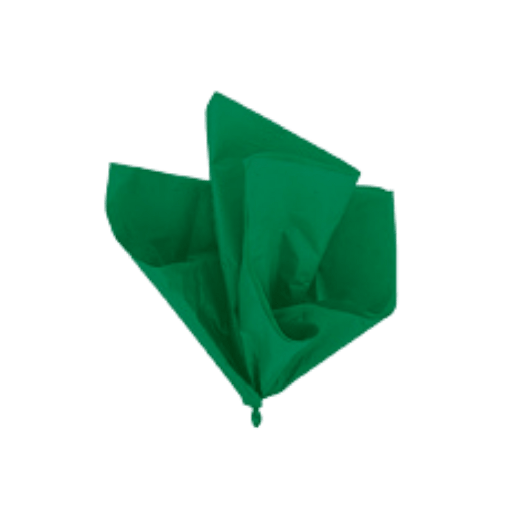Green napkin folded in decorative fan shape for any occasion from Parte Haus party supply store in Bethesda Maryland