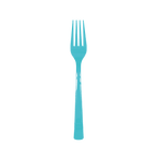 Blue plastic fork with glossy finish for birthday theme from Parte Haus party supply store in Bethesda MD