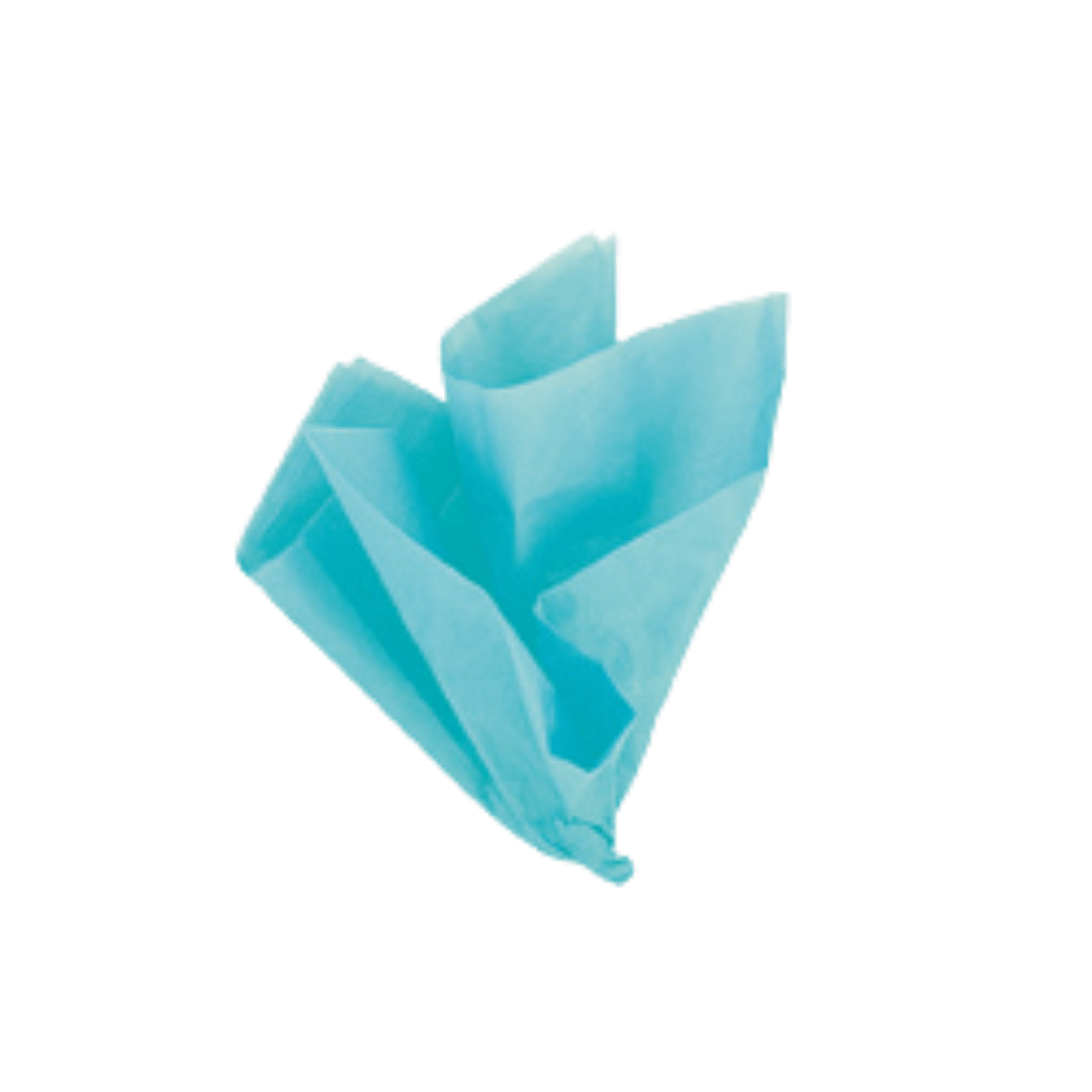 Blue tissue paper with folded corners birthday decoration from Parte Haus party supply store in Bethesda MD