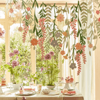 Pastel floral garland hanging decoration with spring flowers theme from Parte Haus party supply store in Bethesda Maryland
