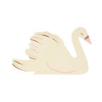 Cream swan shaped plate with pink details elegant theme from Parte Haus party supply store in Bethesda MD