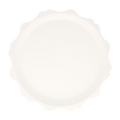White scalloped round plate elegant design from Parte Haus party supply store in Bethesda Maryland
