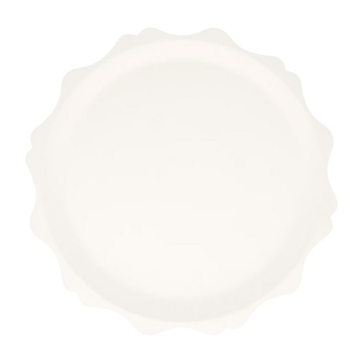 Cream Decorative Edge Compostable Plates - 2 Sizes
