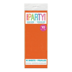 Orange tissue paper pack for birthdays from Parte Haus party supply store in Bethesda Maryland