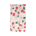 Pink strawberry napkin with white flowers for spring celebration from Parte Haus party supply store in Bethesda Maryland