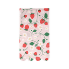 Pink strawberry napkin with white flowers for spring celebration from Parte Haus party supply store in Bethesda Maryland