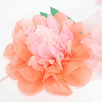Peach and pink tissue paper flower large floral decor for spring celebrations from Parte Haus party supply store in Bethesda MD