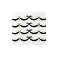 Black and white Halloween napkin with bats and gold bows from Parte Haus party supply store in Bethesda Maryland